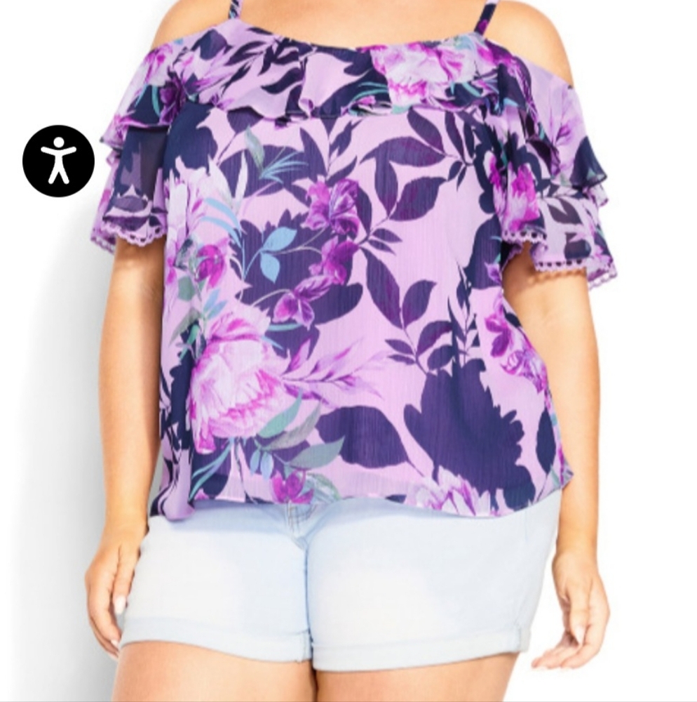 NWT Fun & Flirty Summer Top by Chic Chic size 20W/Large